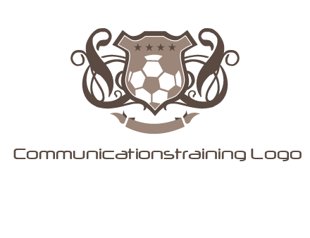 shield design with football swoosh logo