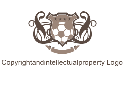 shield design with football swoosh logo