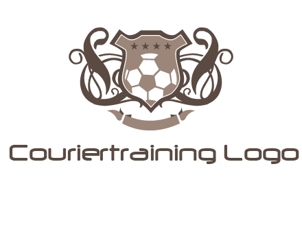 shield design with football swoosh logo