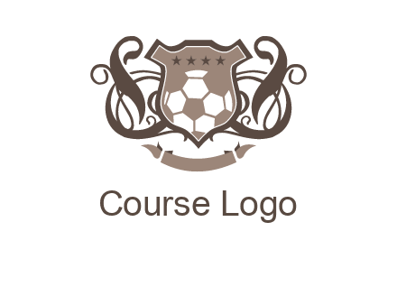 shield design with football swoosh logo