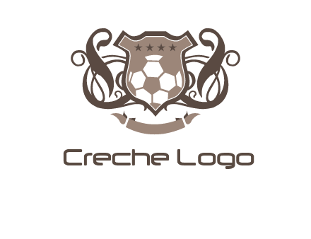 shield design with football swoosh logo