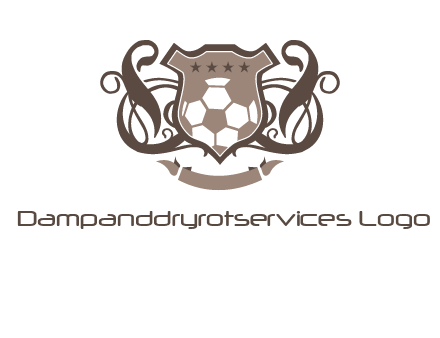 shield design with football swoosh logo