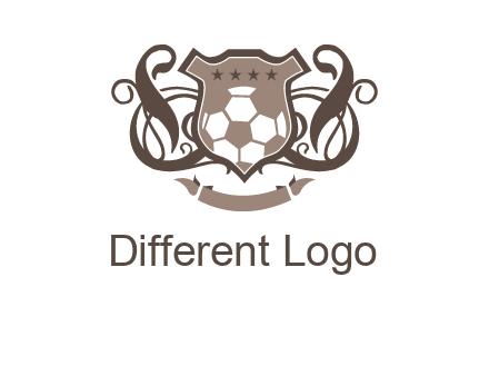 shield design with football swoosh logo