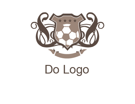 shield design with football swoosh logo