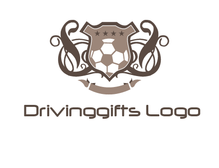 shield design with football swoosh logo
