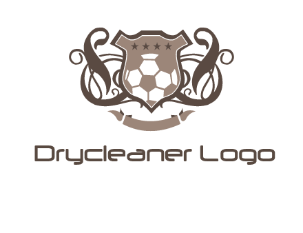 shield design with football swoosh logo