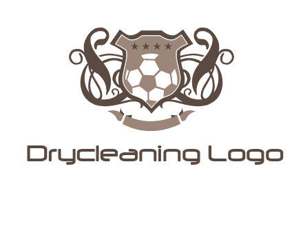 shield design with football swoosh logo