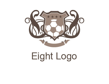 shield design with football swoosh logo