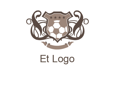 shield design with football swoosh logo