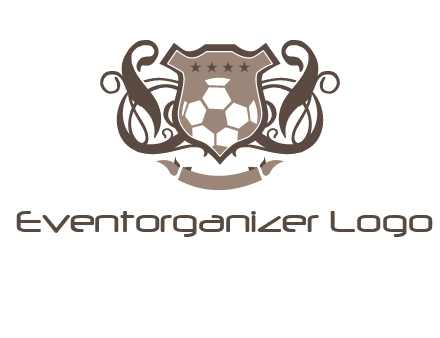 shield design with football swoosh logo