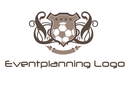 shield design with football swoosh logo