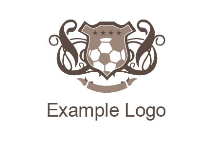 shield design with football swoosh logo