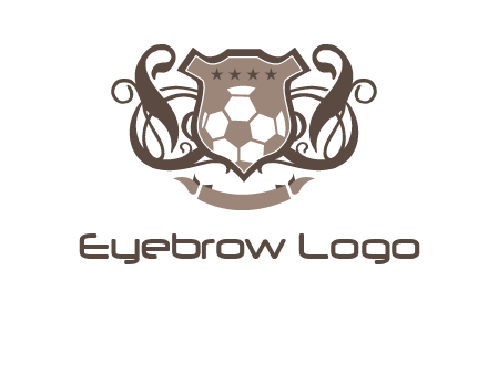 shield design with football swoosh logo
