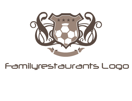 shield design with football swoosh logo