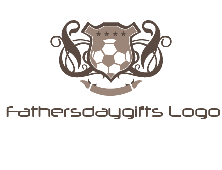 shield design with football swoosh logo
