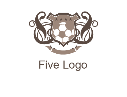 shield design with football swoosh logo