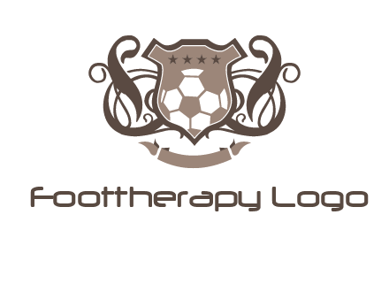 shield design with football swoosh logo