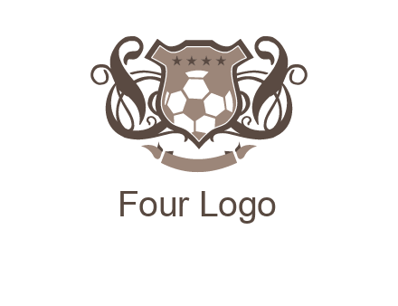 shield design with football swoosh logo