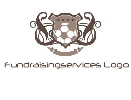 shield design with football swoosh logo