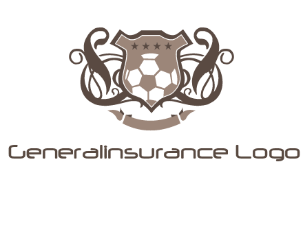 shield design with football swoosh logo