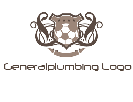 shield design with football swoosh logo
