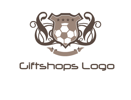 shield design with football swoosh logo