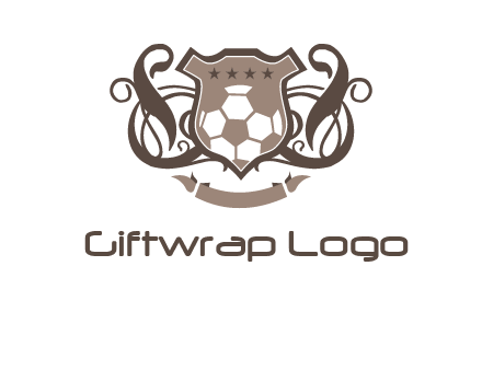 shield design with football swoosh logo