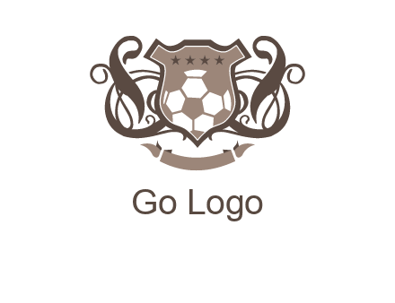 shield design with football swoosh logo