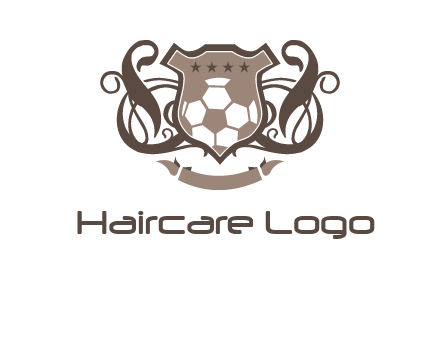 shield design with football swoosh logo