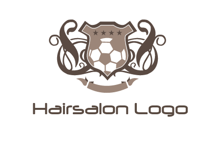shield design with football swoosh logo