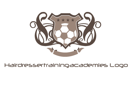 shield design with football swoosh logo