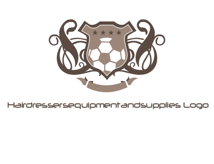 shield design with football swoosh logo