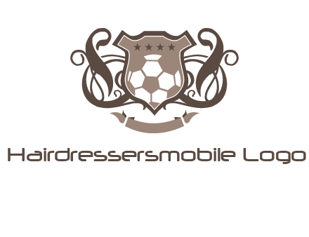 shield design with football swoosh logo