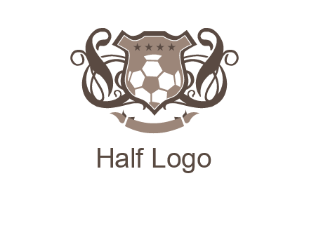 shield design with football swoosh logo