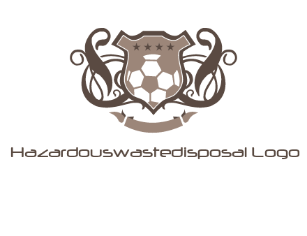 shield design with football swoosh logo
