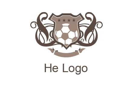 shield design with football swoosh logo