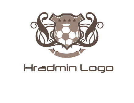 shield design with football swoosh logo