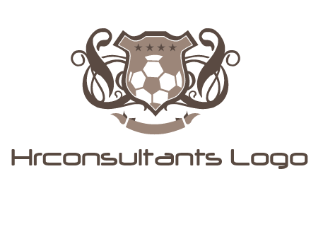 shield design with football swoosh logo