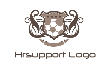 shield design with football swoosh logo