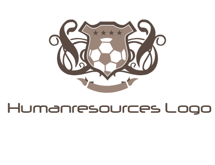 shield design with football swoosh logo
