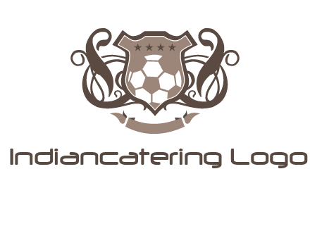 shield design with football swoosh logo