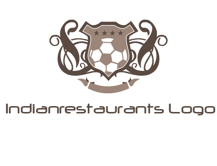 shield design with football swoosh logo
