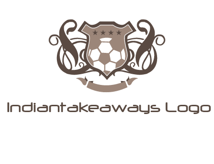 shield design with football swoosh logo