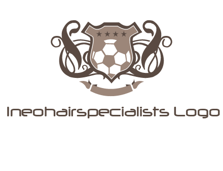 shield design with football swoosh logo