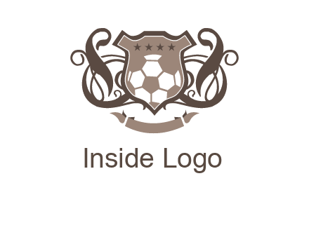shield design with football swoosh logo