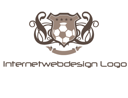 shield design with football swoosh logo