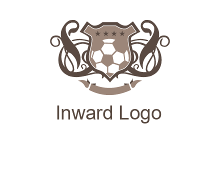 shield design with football swoosh logo