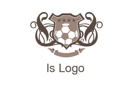shield design with football swoosh logo