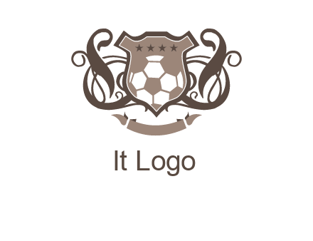 shield design with football swoosh logo