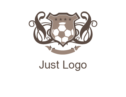 shield design with football swoosh logo